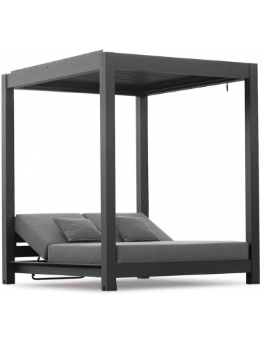 Sky dobbelt solseng i aluminium og Couturetex 205 x 180 cm - Antracit/Mørkegrå