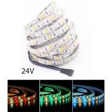 12W/m RGB+WW LED strip - 5 meter, IP20, 60 LED pr. meter, 24V