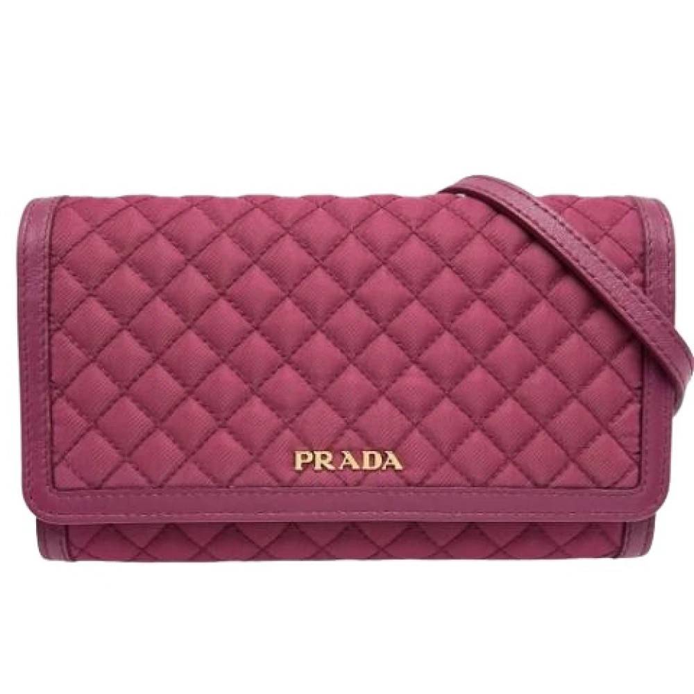 Prada Vintage Pre-owned nylon prada-tasker - Vintage - Dame - Lyserød - ONE SIZE - Nylon