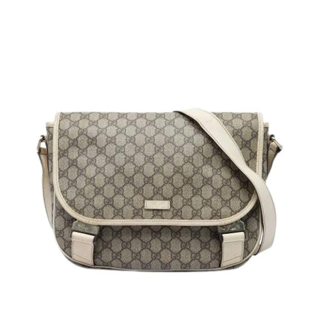 Gucci Vintage Pre-owned Vintage Canvas Skuldertaske - Vintage - Dame - Beige - ONE SIZE - Uld