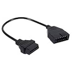 EVGATSAUTO Bil 12 stift till 16 stift OBD-kabel, 41,5 cm/16,3 tum OBD1 adapter obd1 12 stift till OBD2 16 stift diagnostiskt verktyg anslutning adapterkabel för GM