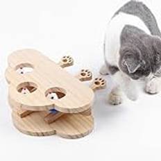 Miaofairy Cat Toy, Miaofairy Cat Toy Wooden, Miaofairy Whack-A-Mole, 3-in-1 Cat Scratcher and Toy, Cat Toys for Indoor Cats, Whack A Mole Whack A Mole Cat Toy,A