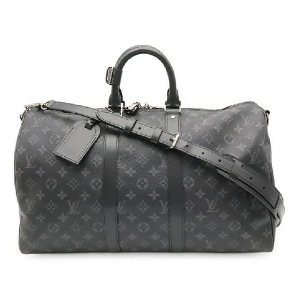 Louis Vuitton Vintage Pre-owned Keepall Bandouliere Monogram Eclipse Boston Bag - Vintage - Dame - Sort - ONE SIZE - Uld