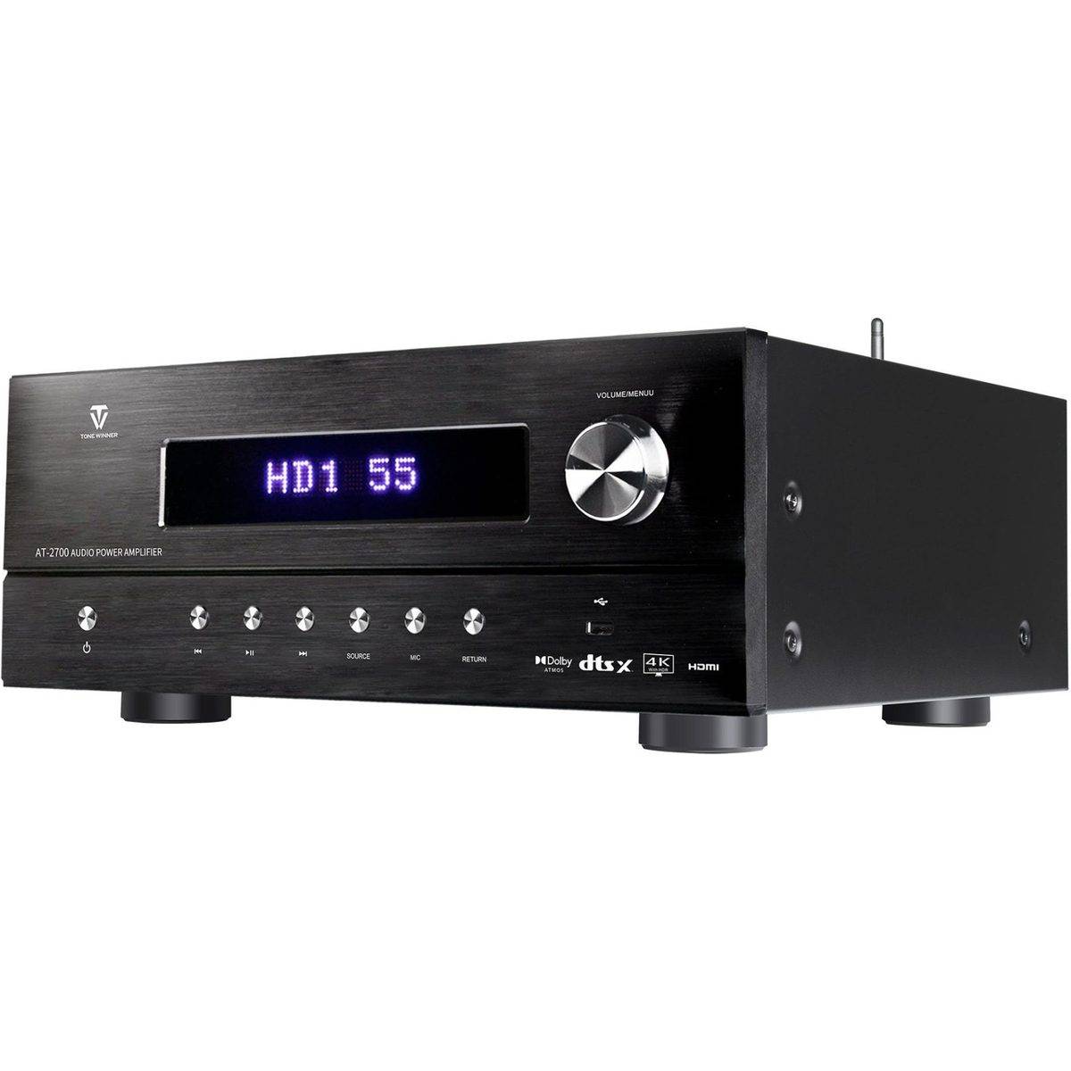Tonewinner AT-2700 - Hemmabio-förstärkare, Dolby Atmos, Dolby TrueHD, DTS:X, 7, 4K, HDR10, Dolby Vision, HLG, 4