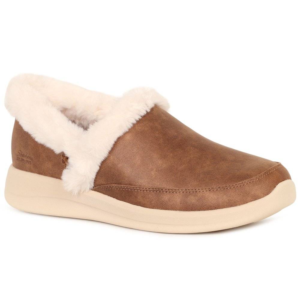 Skechers Slip In Cosy Escape Full Slippers Colour: Chestnut, Size: 5