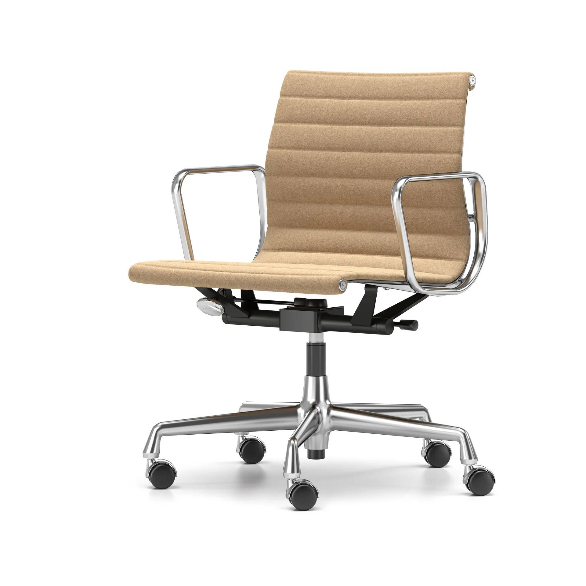 Vitra EA 117 stol höj- och sänkbar polerat krom Papyrus mjuka hjul broms