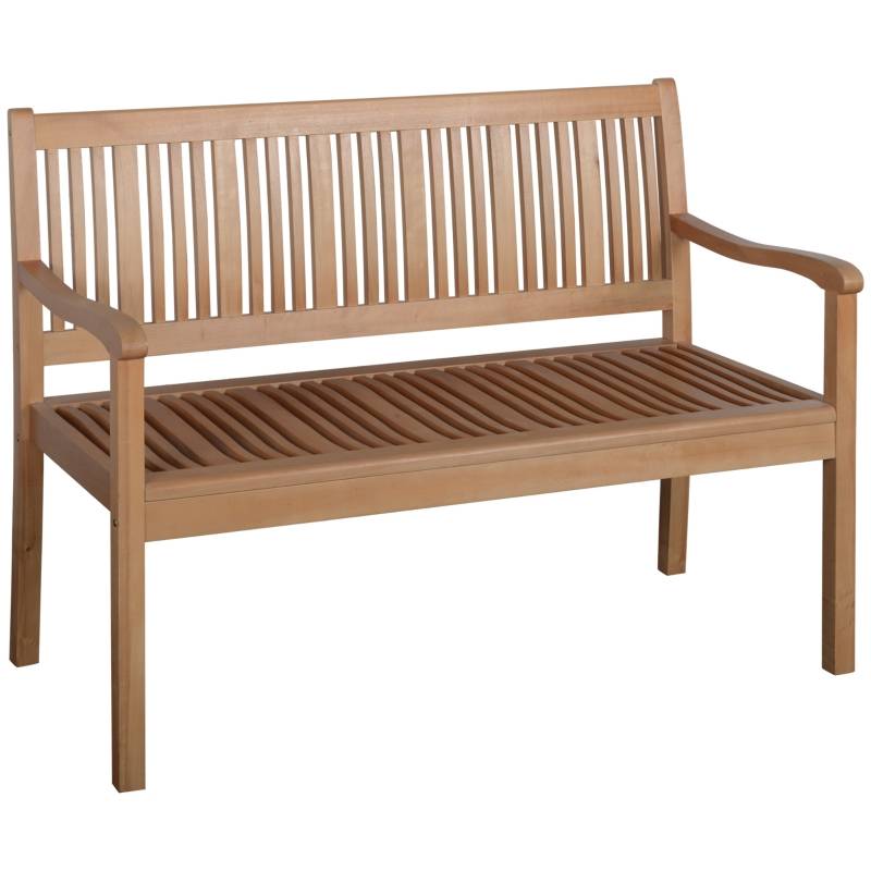 Trädgårdsbänk 2-sits poppelträ 126,8x62x91,3 cm