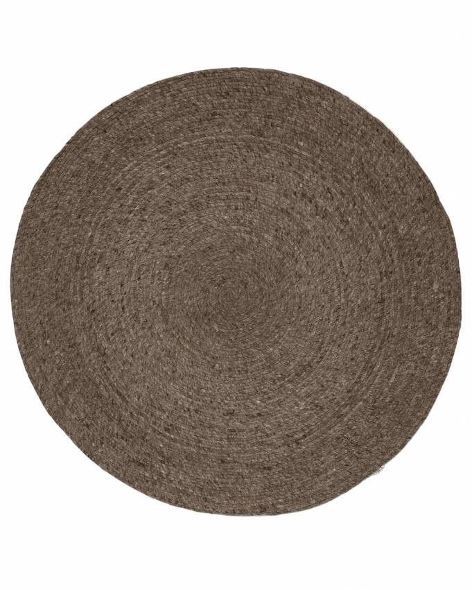 Classic Collection Rundt Tæppe Merino Brun 160 cm