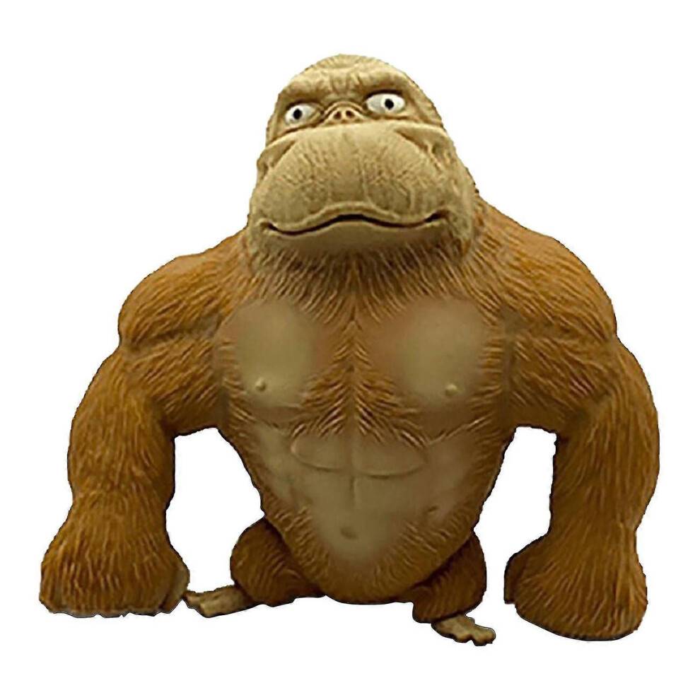 (Yellow) Squishy Monkey Anime Figurine Latex Monkey Gorilla Toy Jungle Animal Figurine, Adults Squishy Gorilla Stress Toy