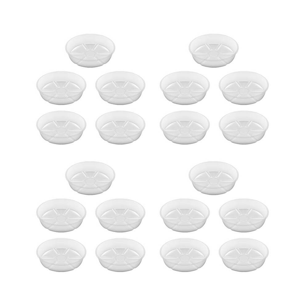 20 Pack Plant Saucers Drip Tray 6 Inch Clear Plastic Flower Pot Saucers for Indoor Plants, Plant Drip Tray for Pots