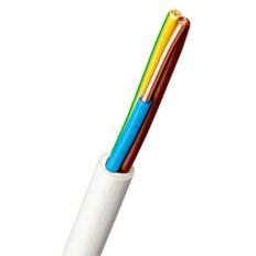 100 meter Nexans installationskabel 3x1,5 mm², hvid