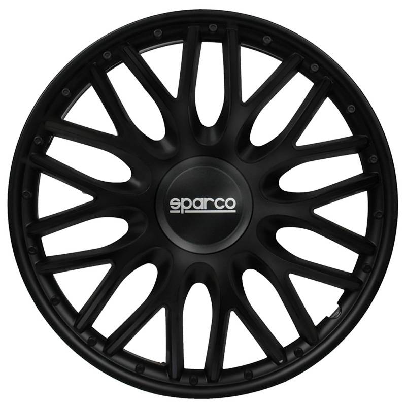 4 st Sparco Navkapslar sat Roma 14tums svart