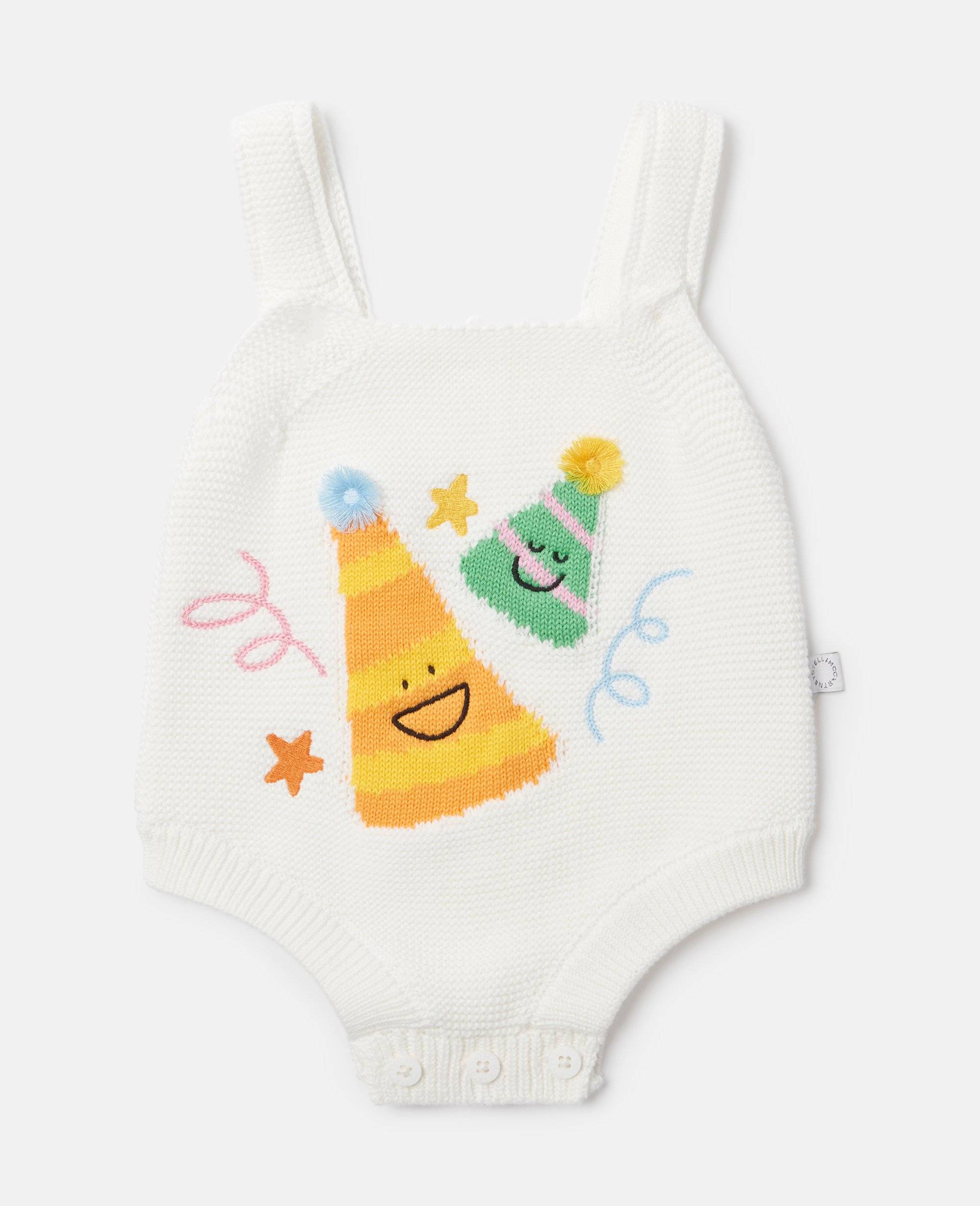 Stella McCartney - Party Hat Print Sleeveless Romper, , Size: 18m