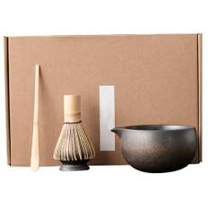 Matcha sifter, matcha-set innehåller matcha-visp, skål, sked och visphållare japansk tesats manuell matchningskit för teälskare, stil 2
