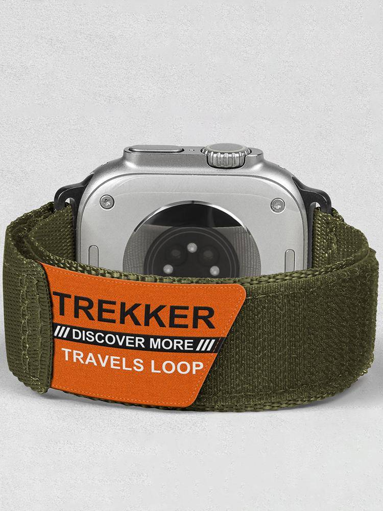 Trail Loop för Apple Watch-band 46mm 42mm 44mm 45mm 49mm 40mm 41mm Sportarmband i nylon iWatch ultra 2 serie 10 9 8 7 se Remmar armégrön färg