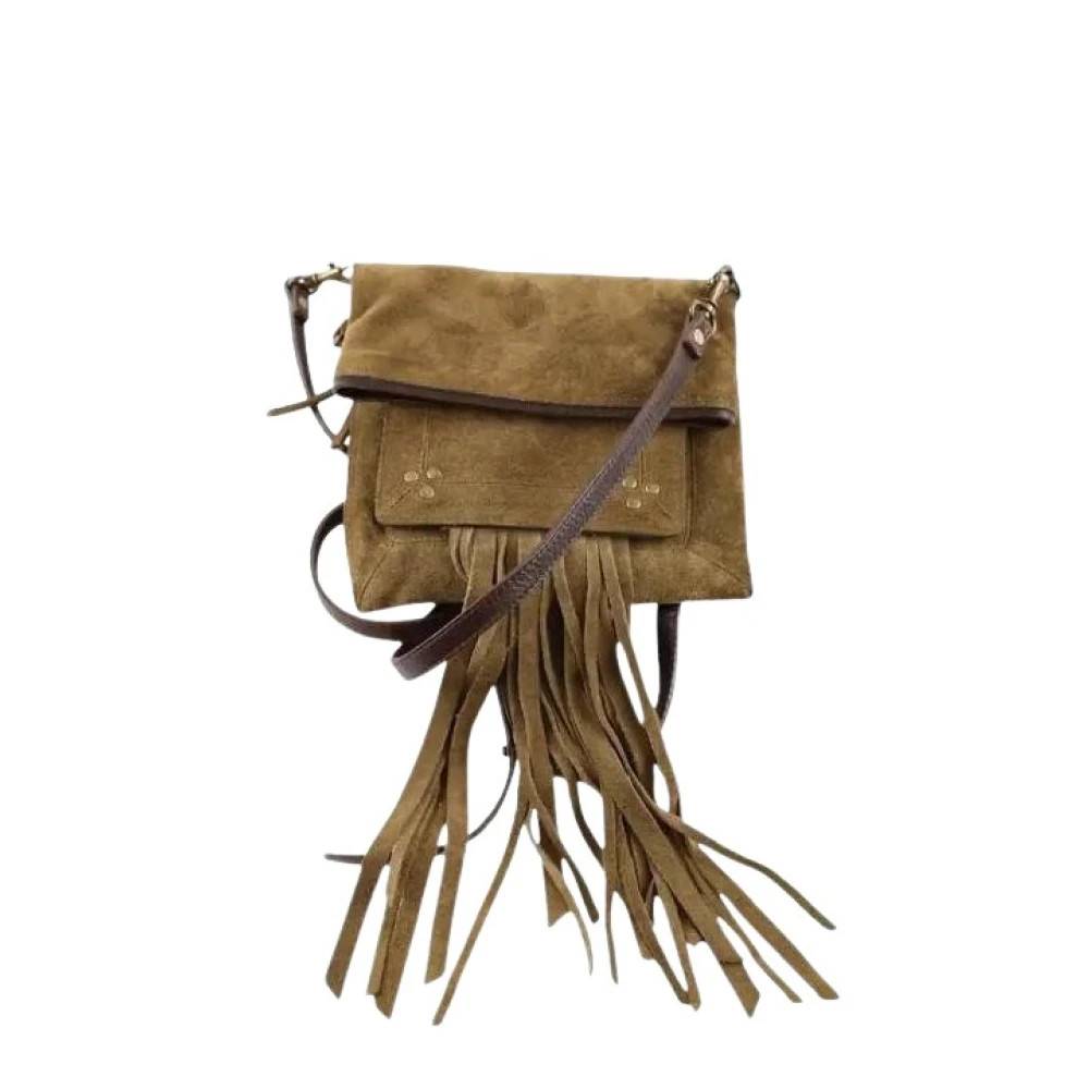 Jérôme Dreyfuss Pre-owned Pre-owned Suede Skuldertaske - Vintage - Dame - Brun - ONE SIZE - Uld