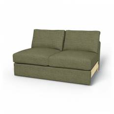 IKEA - Vimle 2 seater bed sofa without armrests, Meadow Green, BOUCLÉ & TEXTUR - Bemz