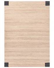 Gulvtæppe AMRAVATI Sort/beige 80 x 300 cm Jute