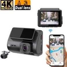 M700 2 inch dashcam 4k wifi gps dual lens dash camera dvr car doble camara dash cam front and rear 4k wifi gps dashcam