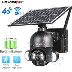 LS VISION 4MP Home Security IP WIFI Camera Outdoor HD Night Indoor Waterproof with sim card PTZ 4G solar cctv camera