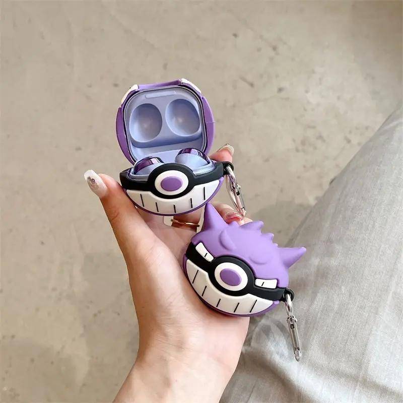 För Samsung Galaxy Buds Pro Fodral, Pokemon Lila Gengarboll Stöttåligt Hörlursskydd För Galaxy Buds FE/Live Tjejer Pojkar Flickor