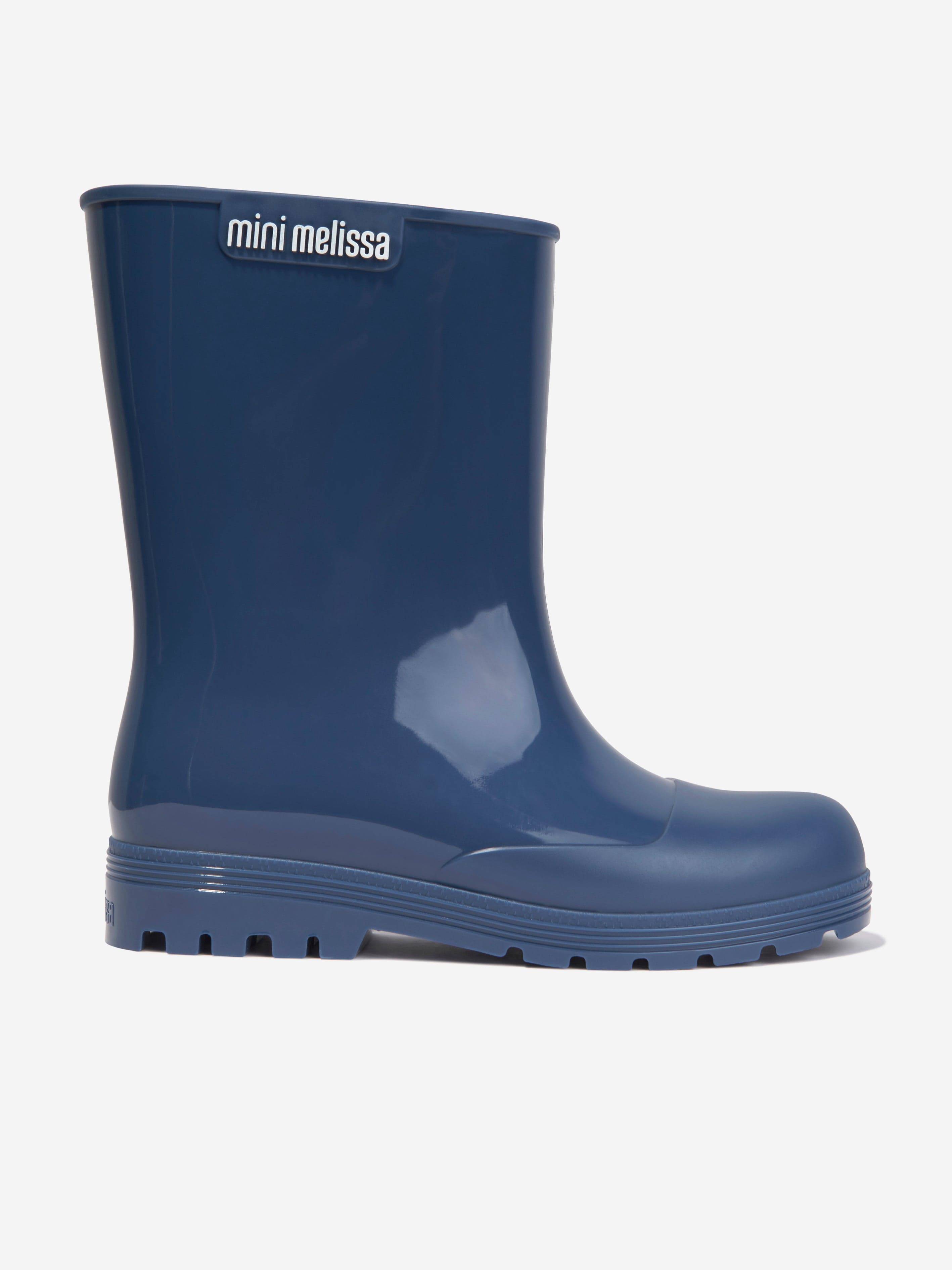 Mini Melissa Girls Welly Boots in Navy - Navy / EU 32 UK 13