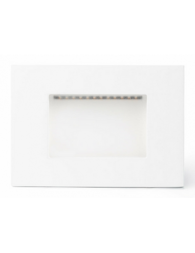 SPARK Udendørs væglampe til indbygning i aluminium og polycarbonat 10,5 x 7,5 cm 5W SMD LED - Hvid/Hvid