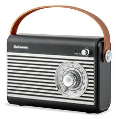 Radioer - Radio med Bluetooth Electromures EM 1007 – Retro Design, FM, 5 W, USB, AUX, Sort & Sølv