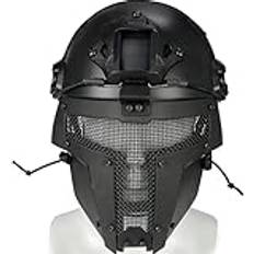 Sparta Helmets Hjälmset, Stålnät Paintball Mask Airsoft Skydd Taktisk Snabbhjälm Spelutrustning For Jaktskytte(BK)