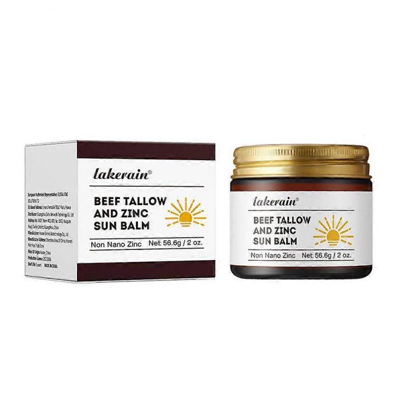 Nötfett Zink Solbalsam Naturlig SPF Fuktighetskräm För Alla Hudtyper Känslig Säker Solskydd