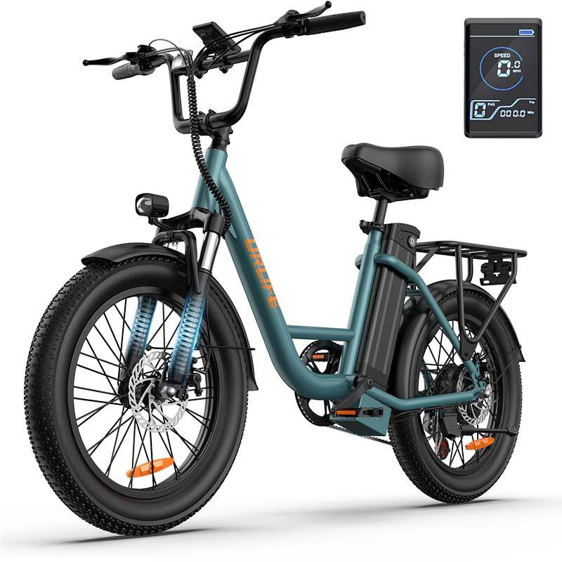 URLIFE E20 Elcykel 45KM/H 500W Motor 48V/13AH Batteri Stadspendling Elcykel 20*3.0 Tum Däck Med LCD-display Elcykel svart