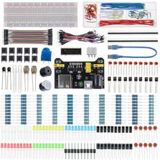 Hela DIY elektroniskt kit 830 breadboard Jumper Wire Power Supply Capacitor LED-ljus ArduinoUNO Nano Mega Basic Starter