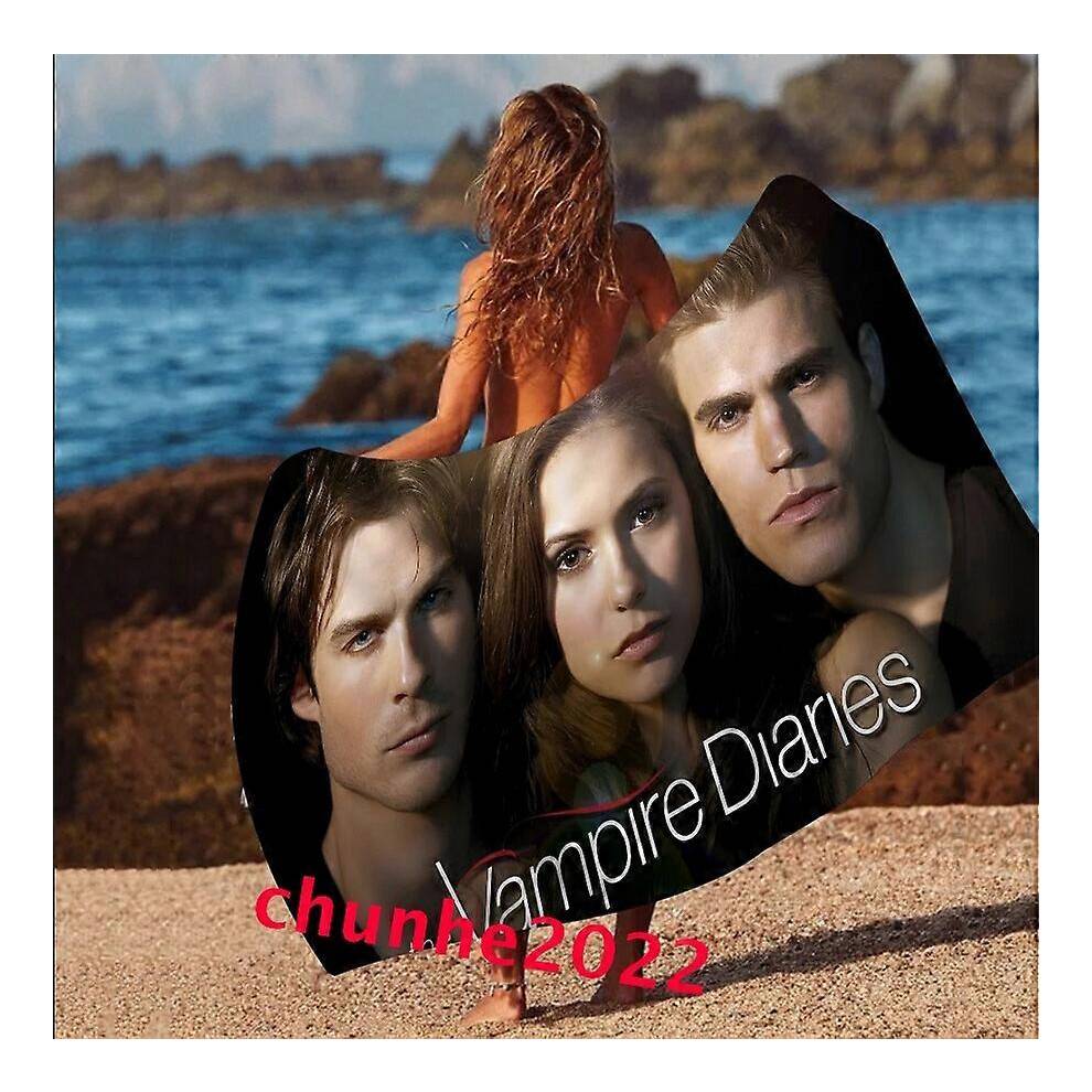 (70x140cm, #26) The Vampire Diaries 3D Microfiber Bath Towel Swim Beach Towel Blanket Turt Gift