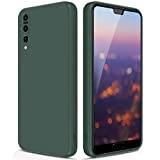 GiiYoon Silikon Skal Kompatibel med Huawei P20 Pro, Silky Soft Touch Skal med Hela Kroppen, Stötsäker Case med Mikrofiberfoder - Midnattsgrön