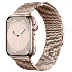 Milanese loop rem För apple Watch band 44mm 40mm 45mm 49mm 41mm 38mm 42mm 44mm Armband iwatch Series 9 3 6 5 SE 7 8 Ultra 2 starlight - Rose gold Rose gold 42mm/44mm/45mm/49mm