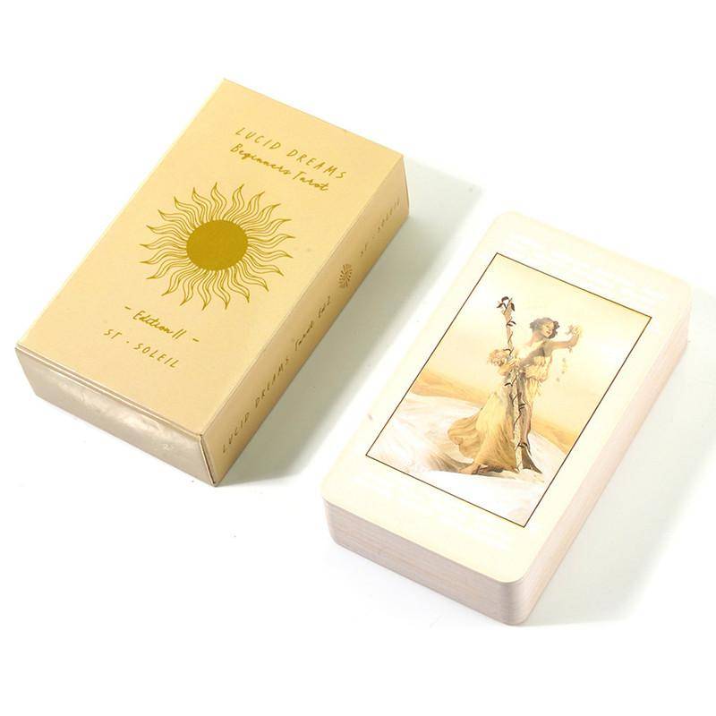 Kortleken Lucid Dreams Nybörjar-Tarot Ödets Spådom Brädspel Kort för Underhållning Orakel Spådom Förutsäger Spel beige