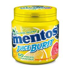 Mentos - Mentos Gum Juice Burst Yellow sukkerfri, 120g