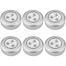 Selvklæbende batteridrevne LED-lys, selvklæbende LED-natlys med 3 batterier/batteri til skab/garderobe/hylde/indgang/køkken/gang