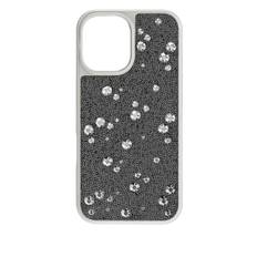 Swarovski - iPhone 16-skal med strass - dam - kristall/termoplastisk polyuretan (tpu)/akryl - one size - Grå