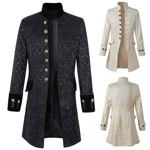 Herr Steampunk Vintage Frack Herr Gotisk Viktoriansk Frack Halloweenkostym cm