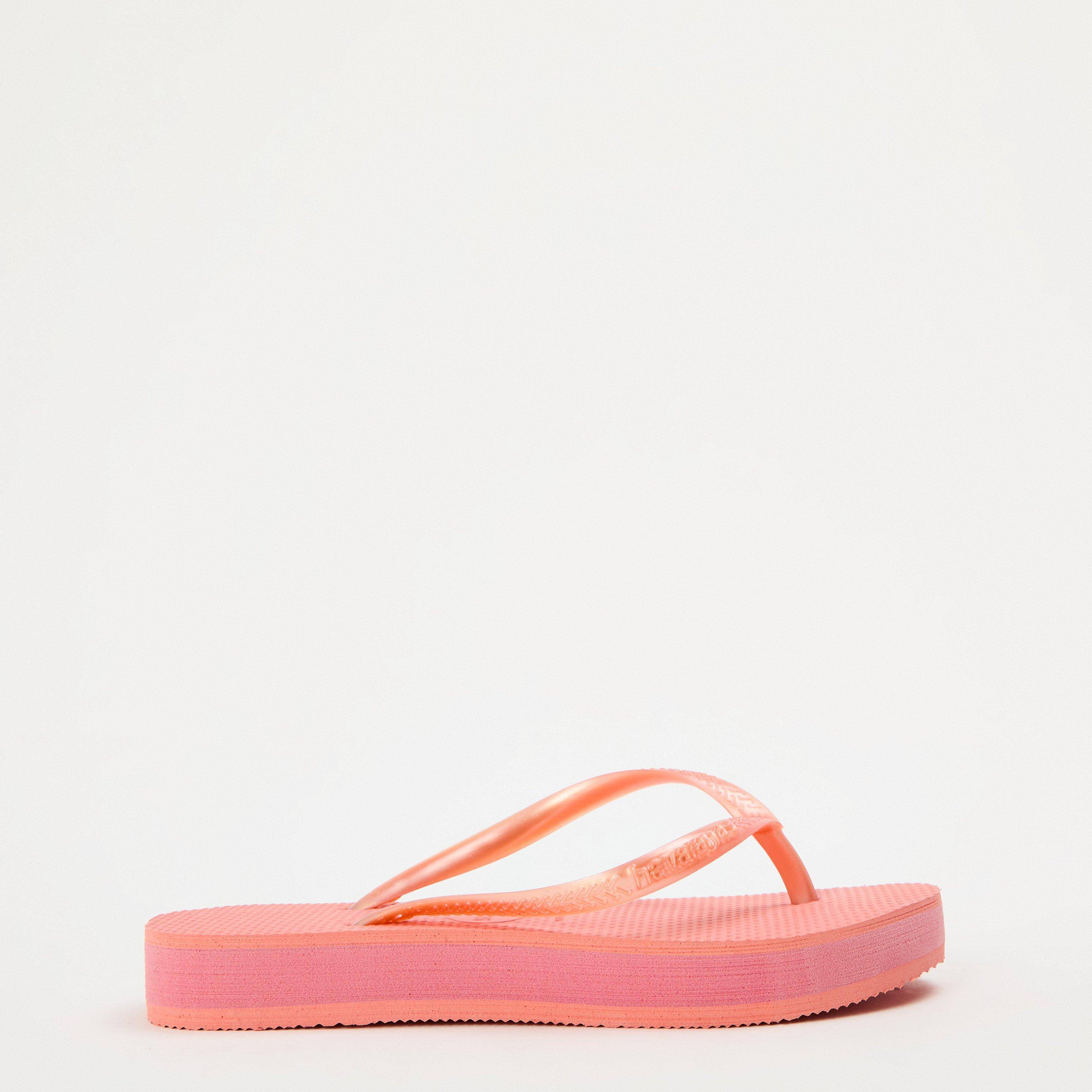 Havaianas Kids' Slim Flatform Golden Flip Flops