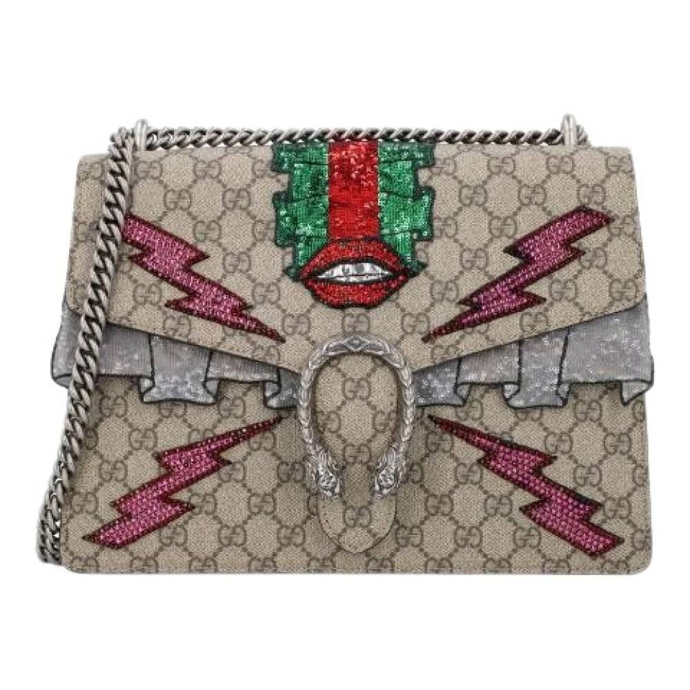 Gucci Vintage Pre-owned Dionysus Skuldertaske - Vintage - Dame - Beige - ONE SIZE - Uld