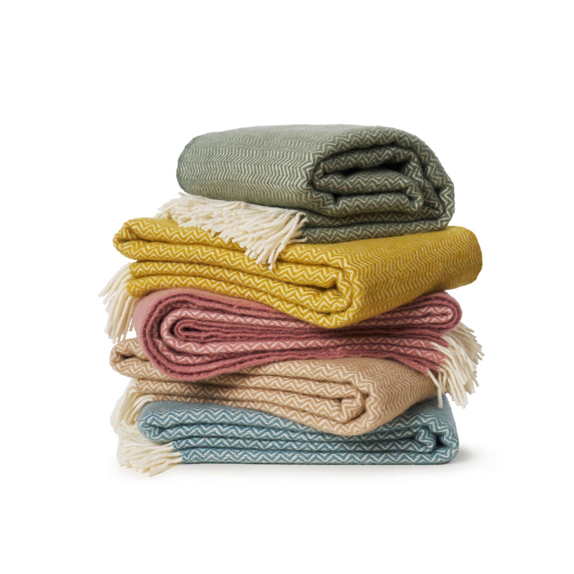Uldplaid - 130x200 cm - 100% Lammeuld - Sorbet Sandy Beach