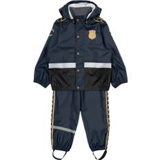 Mikk-Line Rain Set Police W/susp 104 Stl. 116 pojkar - Regnkläder Från Magasin - Blue Nights (116)