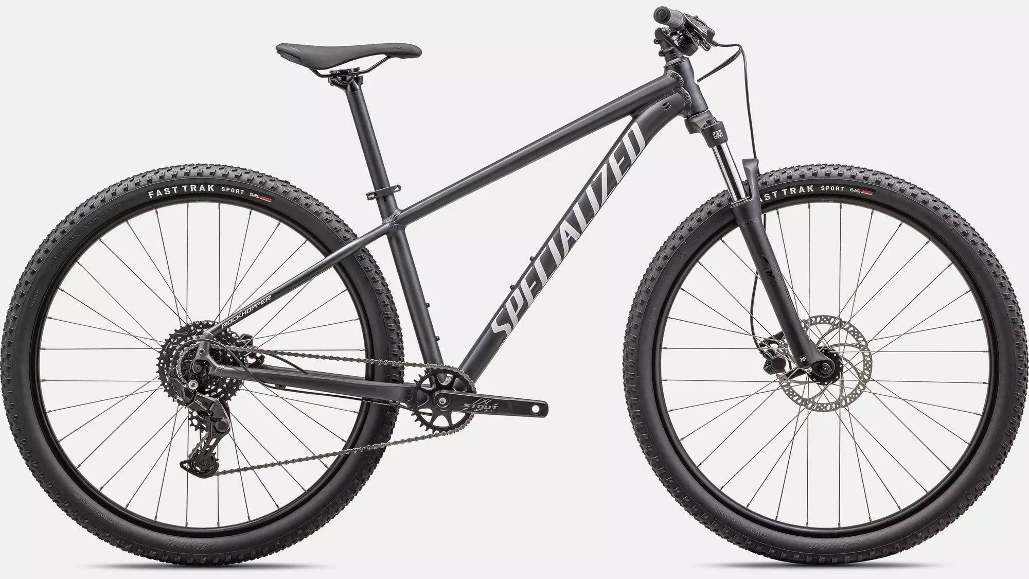 Specialized Rockhopper Sport 29S 2025 - Shimano CUES 1x10sp - Aluminium 29" - 008 / XL / SATIN BLACK LIQUID METEAL/WHITE (XL)