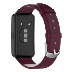 Huawei Band 8 Læderrem - Mørkerød