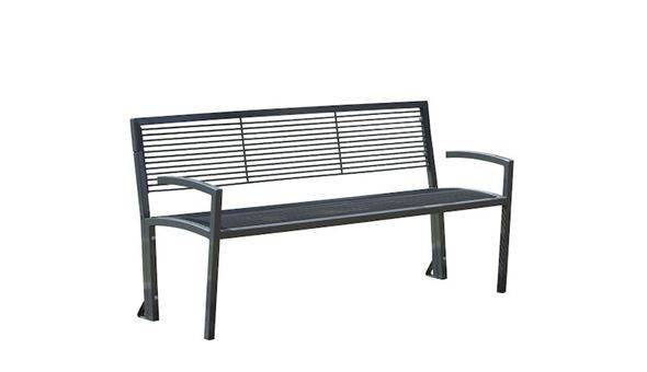 Havebænk Meja, i støbejernslook, LxBxH 1500 x 555 x 780 mm