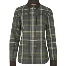 Härkila Pajala Långärmad Skjorta Dam Olive check XS (XS)