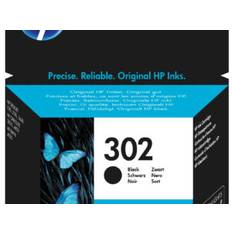 HP 302 Black Original Ink Cartridge blækpatron 1 stk Standard udbytte