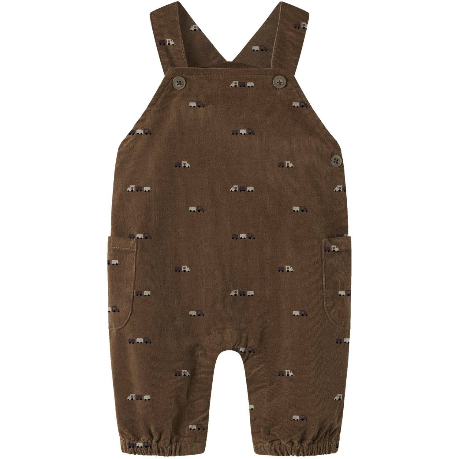Name It Sepia Train Emb Nbmben Baggy R Emb Cord Overall 9210-Yt Str. 74